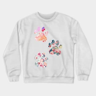 Floral Paw Print Trio Crewneck Sweatshirt